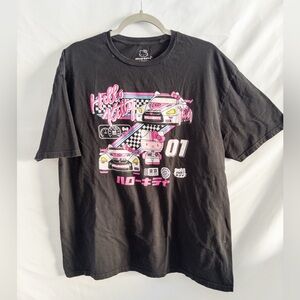 Hello Kitty Racing Graphic Tee XL Y2K Sanrio Tokyo Drift Shirt